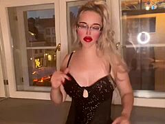 Watch this huge blonde belly dancer goddess in glasses domination dancing to my haters song! 🔥🕺