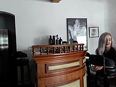 Married Blonde Slut Fucks Stranger at Crowded Bar