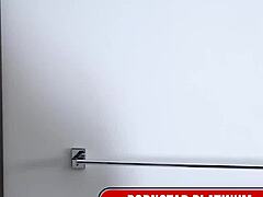 busty milf lillian stone sucks delivery guy's huge cock then rides him hard 😍💦