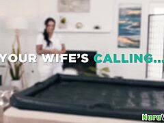 hey, watch this brunette masseuse with huge boobs give nuru massage to seth gamble