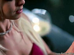 Silky Jazzy Blonde Milf Sucks Cock to Gushing Cumshot Eruption