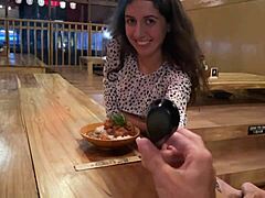 i blast cum on this teen brunette's face at sushi bar... she eats rolls cum-covered!! 🍣💦 cumwalk public
