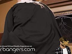 VR Bangers: poredna nuna ujeta pri prstkanju v uniformi