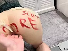 Did you see the husband find his wife in the toilet with condom in ass?