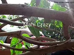 Village Aunty Enjoys Outdoor Fun in Garden