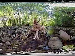 Ana molly and belle enjoy lesbian fingering and masturbation outdoors