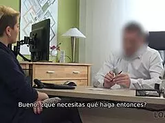 i was so horny during that loan interview, i just had to touch myself while begging for cash... oops!