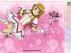 Kousaka Kirino rupe hainele în striptease intens Arkanoid