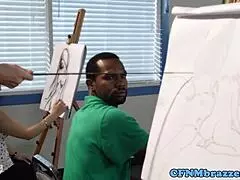 cfnm professor swaps cum with nude model?