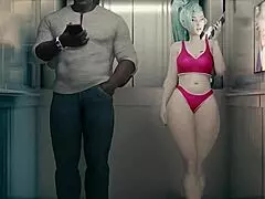 In a wild twist, Seraphine gets taken hard inside a cramped elevator.