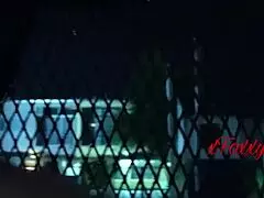 i convince my friend to fuck on his balcony with first double squirt