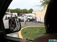 luna star takes over the bus with a couple of guys in a reality show