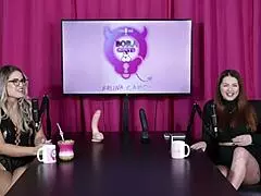 Malu Paz Licks Strange Droopy Sack Despite Disgust in Sheer Red!