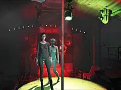 brunette in fallout 4 pantyhose fashion outdoors