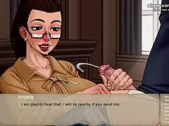 hot milf stepmom at work relaxes stepson with wet handjob he cums on face my sexiest gameplay moments part 39