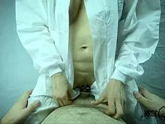 mature coworker in mask rides errand boy hard for valentines orgasm!