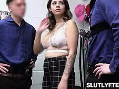 Bella Luna gets cavity searched by officers Joshua Lewis and Tyler Cruise