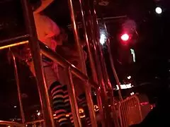 frankie strips in heels and stockings with clothes ripping