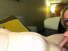 Jenna jaymes gives a deepthroat experience to a fan