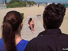 Bare Spanish Slave Humiliated And Punished On Kinky Streets