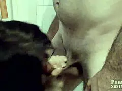 Brunette Gf Sucks In The Bathroom 😘