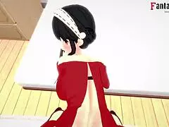  Yor Forger fucking and sucking in POV! Spy x Family uncensored hentai clip. Wanna see more on Red?