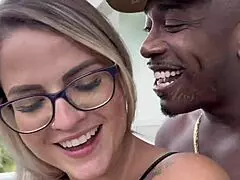 omg, we got caught fuckin on the balcony, security busted us, had to rush inside, big black cock just slammed my tight pussy hard, full on red!