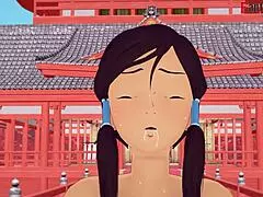 Avatar Korra Delivers Perfect Blowjob in Hentai 3D Animation Scene