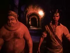 A Naive King In 3d Cartoon Fantasy With Interracial Burglar Ass Scene