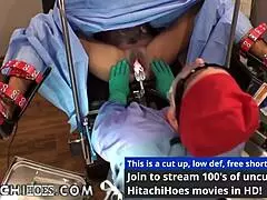 freshman lotus lain gets hitachi magic wand orgasms by doctor tampa during physical