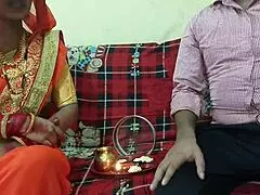 Celebrating first Karva Chauth with wife