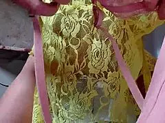 I removed my dirty lace panties.