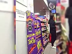 Waiting For Boyfriend In Store But Stranger Convinces For Video With Cumshot In Pussy After Broken Condom