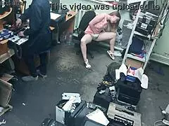 Slutty Blonde Masturbates Ass in Public Next to Stranger