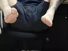 Master Dominates with Socks and Feet in Gay Scene!