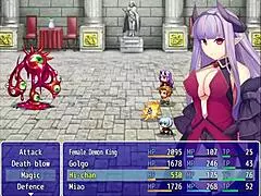 Female demon king fucks new friends after castle conquest