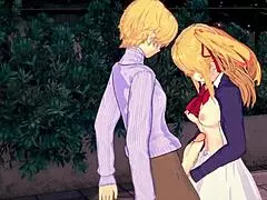 oshi no ko hoshino ruby hentai with blowjob, handjob, and cumshot scenes