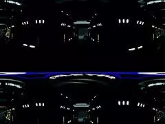 EvilEvr Presents Cyberpunk Alley Encounter with Stunning Karma Rx. She bends over in cosplay for intense action.