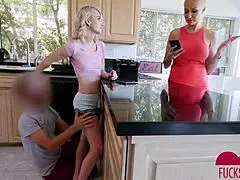 Stevie grey sneaking around behind mom's back