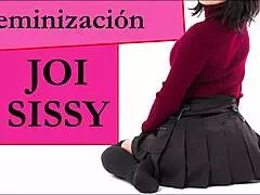 Watch Sissy Get Feminized in Miniskirt for JOI and CEI!