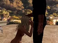 how did it start with missemily23 and xalted violet in outdoor blowjob?