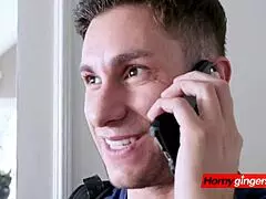 Petite 18+ Ginger Edyn Blair's Lingerie Ripped Off for Intense Blowjob.