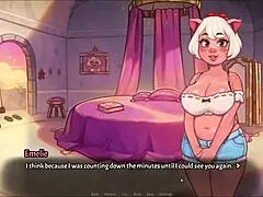 Teacher gets PINCHED horny in hentai game