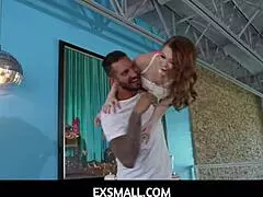 Hide and seek turns naughty with petite teen cutie Mazy Myers in bed