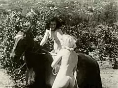 Vintage beauty enjoys outdoor antique adventure