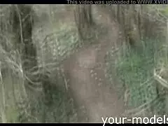 gorgeous brunette sucking huge white dick at home