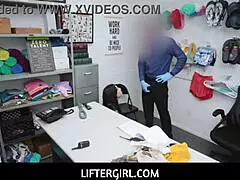 Liftergirl sucking officer's dick to go home judy jolie in hidden cam office scene 😜