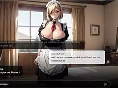 erotic story unfolds with obedient big tits blonde maid anya in ai sexting roleplay