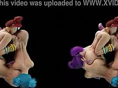 watch lesbian group licking assholes in cyberpunk parody