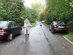 Sexy Milf In See-Through Nylon Walk?